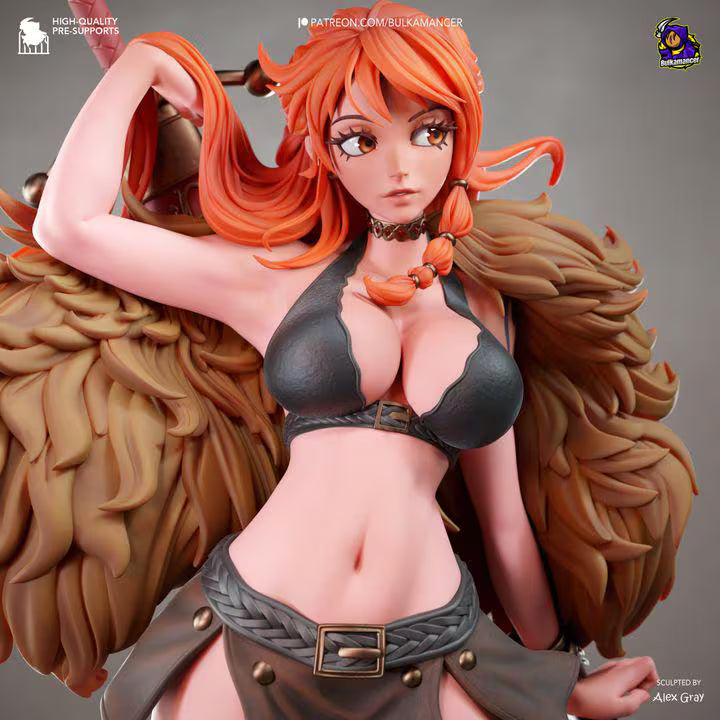 Elbaf Nami Statue Kit | One Piece Viking Nami Resin Model Unpainted (276mm)