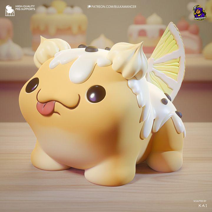 Puff Chibi Pastry Monster Resin Figure | 35mm Tabletop RPG Mini Unpainted