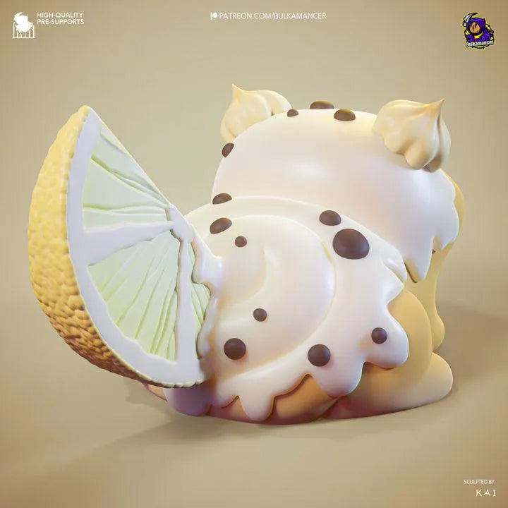 Puff Chibi Pastry Monster Resin Figure | 35mm Tabletop RPG Mini Unpainted