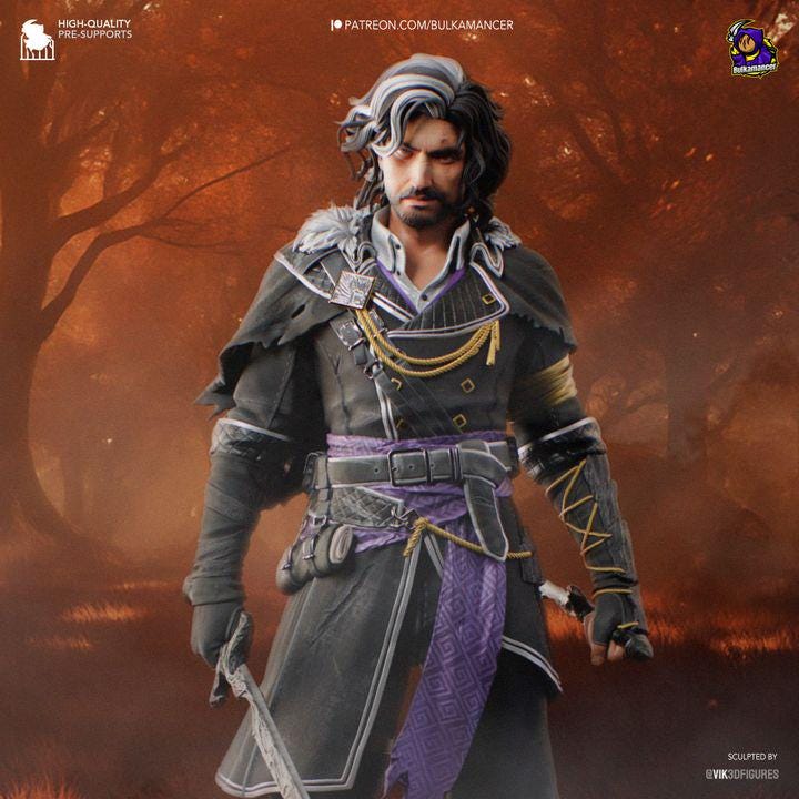 Verso Statue Kit | Clair Obscur Expedition 33 Resin Model | Dark Fantasy Gaming Decor