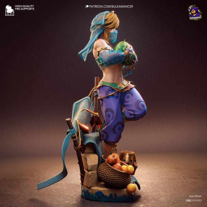 Gerudo Link Resin Statue | Breath of the Wild Unpainted Model (233mm, 1/8 Scale)