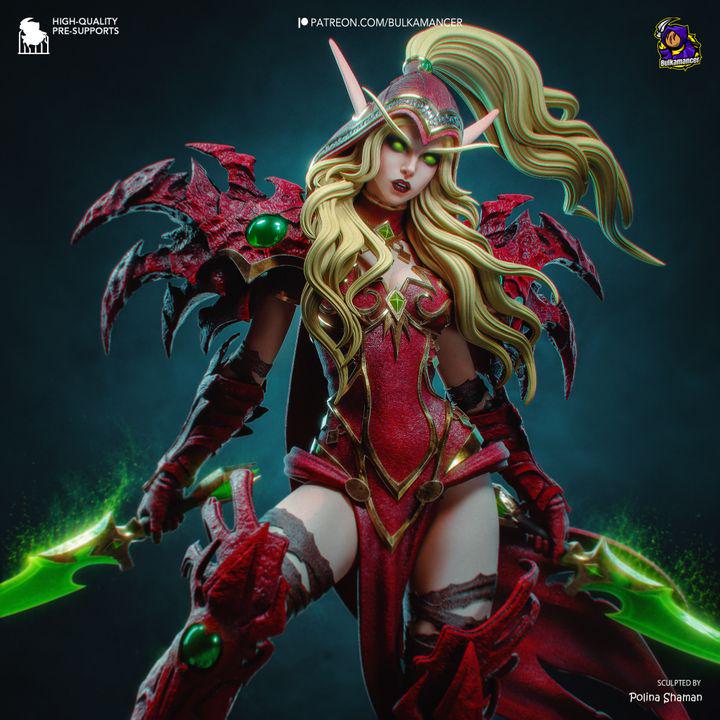 Valeera Sanguinar Crimson Champion Resin Statue |Bulkamancer