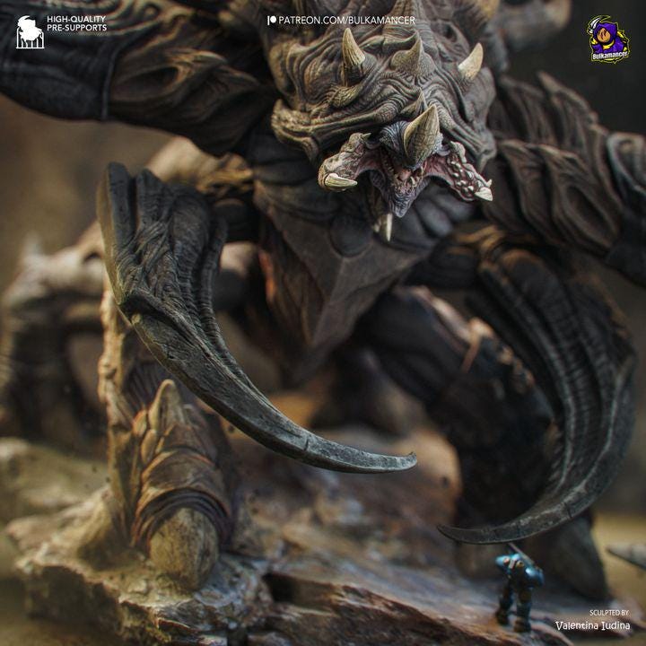 Ultralisk Juggernaut of the Hive 300mm Miniature | Bulkamancer