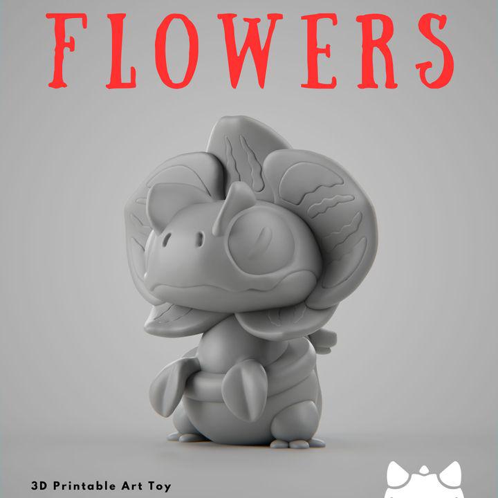 Flower Lizard Art Toy Set | Chibi Desktop Decor