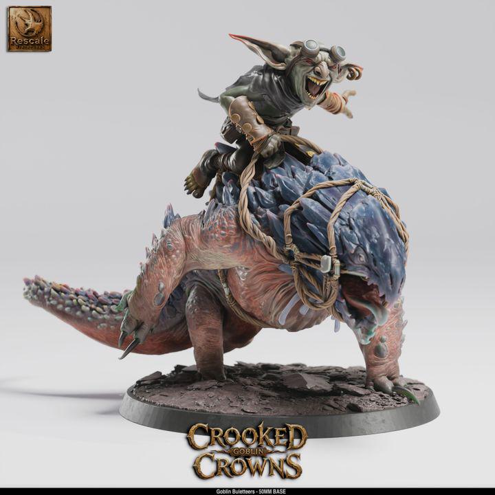 Goblin Buletteers Landshark Cavalry – 50mm Base Squad | Crooked Crowns