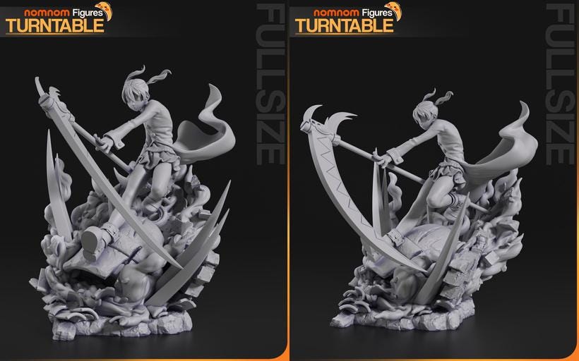 Maka Albarn - Scythe Meister Statue Kit – 1:10 Scale Display Figure & Miniature | Nomnom Figures