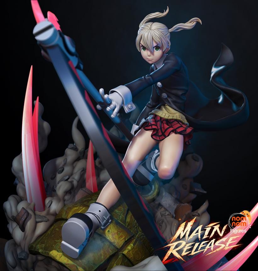 Maka Albarn - Scythe Meister Statue Kit – 1:10 Scale Display Figure & Miniature | Nomnom Figures