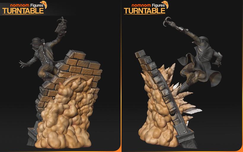 Spider Noir Grappling Statue Kit – 1:10 Scale Display Figure & Mini | Nomnom Figures