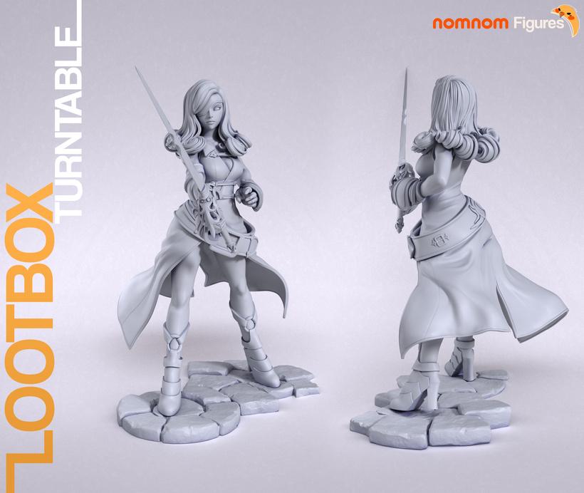 Beatrix Paladin Holy Sword Statue – 1:10 Scale Display Figure & Mini | Nomnom