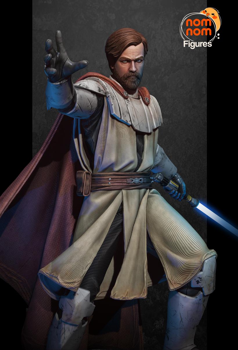 1/10 Scale Obi-Wan Kenobi (Clone Wars Armor) – Unpainted Unassembled Garage Kit