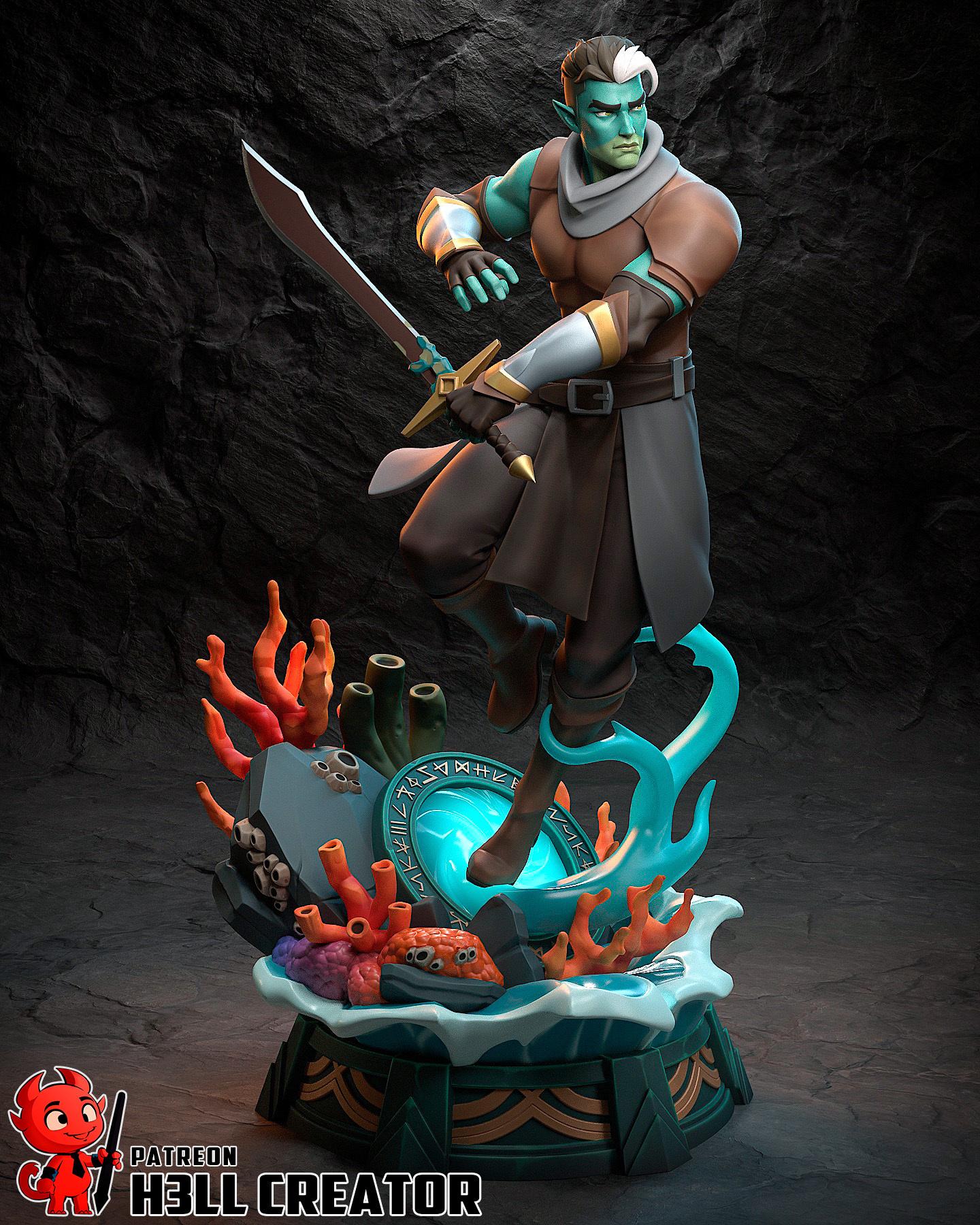 Fjord Resin Statue | Mighty Nein Collector's Piece | Hand-Painted Display