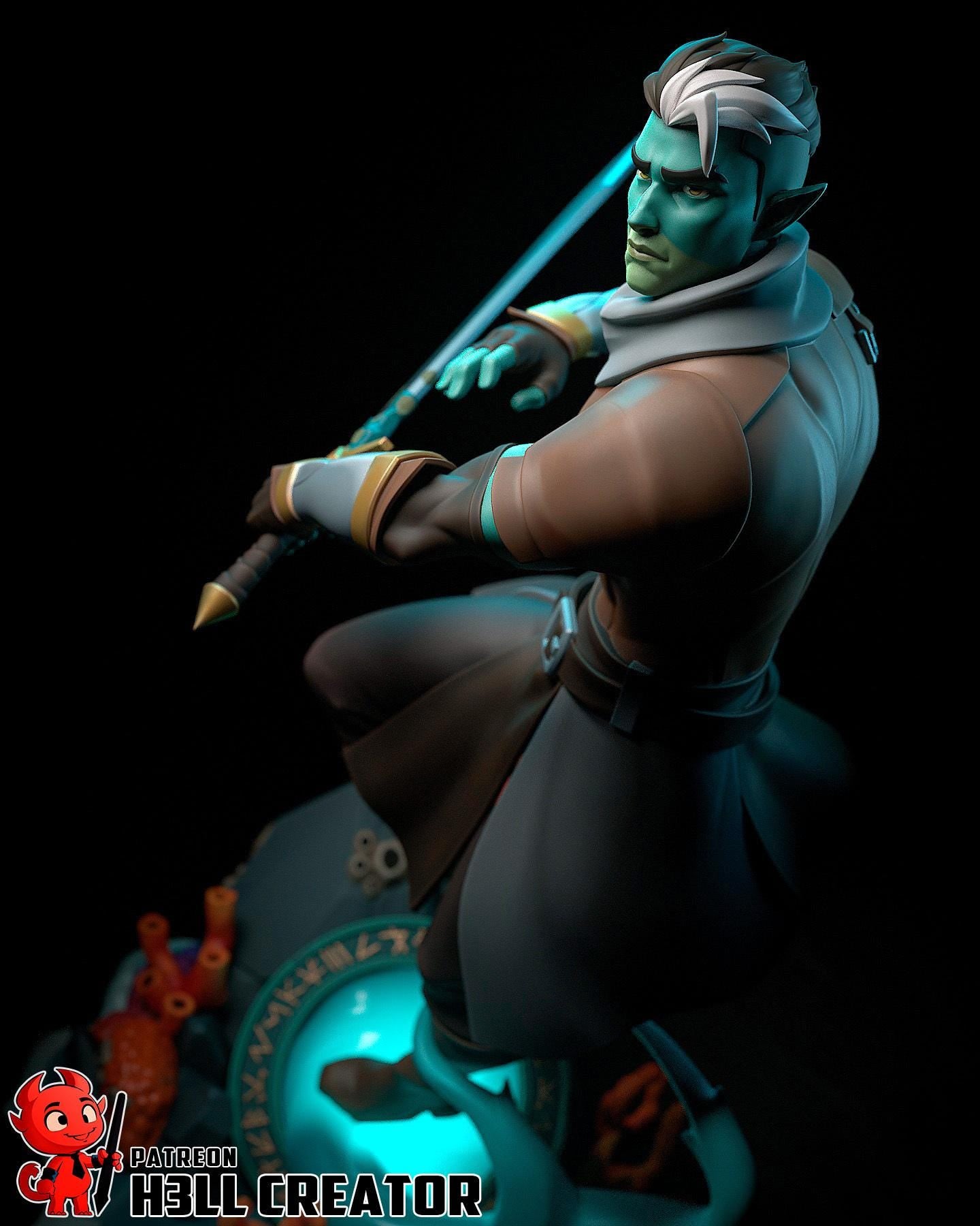 Fjord Resin Statue | Mighty Nein Collector's Piece | Hand-Painted Display