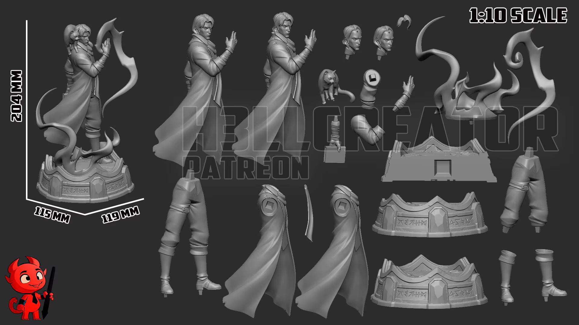 Caleb Resin Statue | 16k Ultra-High Resolution | Mighty Nein Collector’s Piece | Hand-Painted & Professional Display