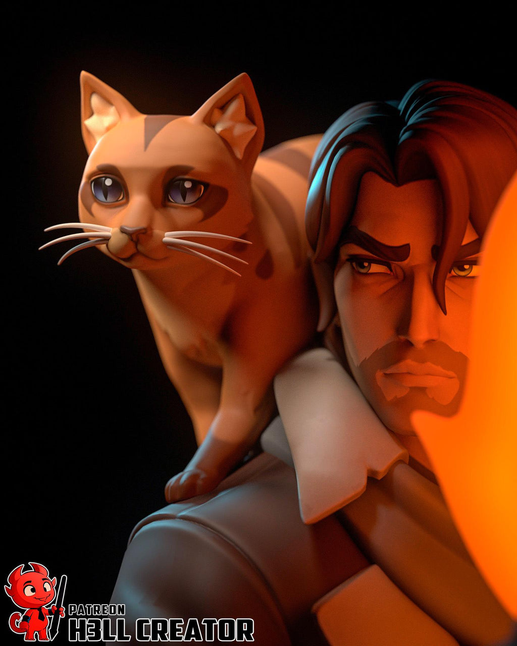 Caleb Resin Statue | 16k Ultra-High Resolution | Mighty Nein Collector’s Piece | Hand-Painted & Professional Display