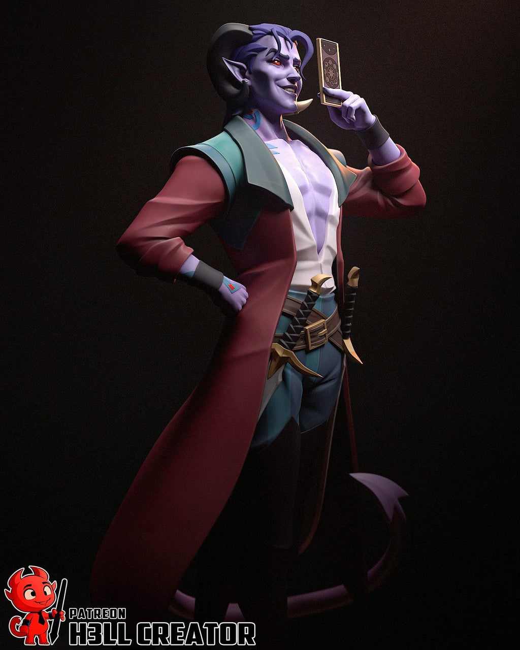 Mollymauk Resin Statue | 16k Ultra-High Resolution | Mighty Nein Collector’s Piece | Hand-Painted & Professional Display