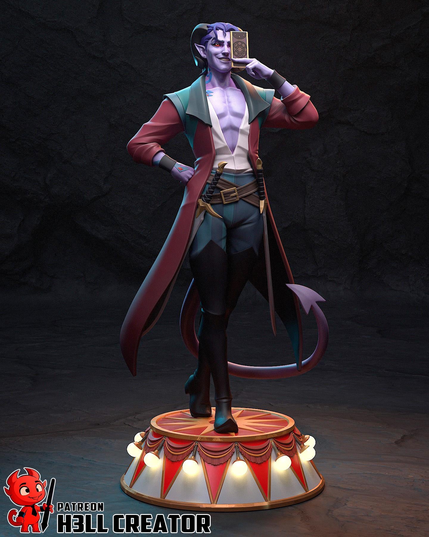 Mollymauk Resin Statue | 16k Ultra-High Resolution | Mighty Nein Collector’s Piece | Hand-Painted & Professional Display