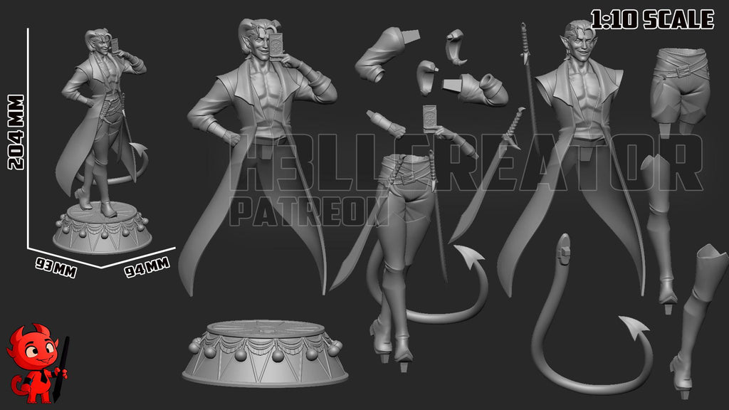 Mollymauk Resin Statue | 16k Ultra-High Resolution | Mighty Nein Collector’s Piece | Hand-Painted & Professional Display