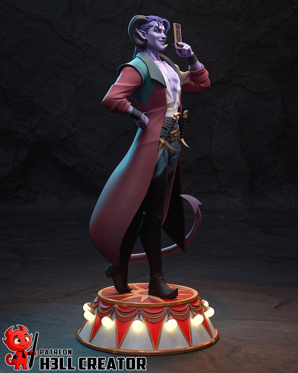 Mollymauk Resin Statue | 16k Ultra-High Resolution | Mighty Nein Collector’s Piece | Hand-Painted & Professional Display