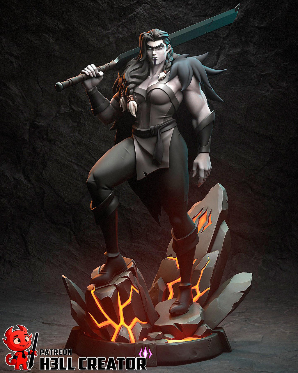 Yasha Resin Statue | 16k Ultra-High Resolution | Mighty Nein Collector’s Piece | Hand-Painted & Professional Display