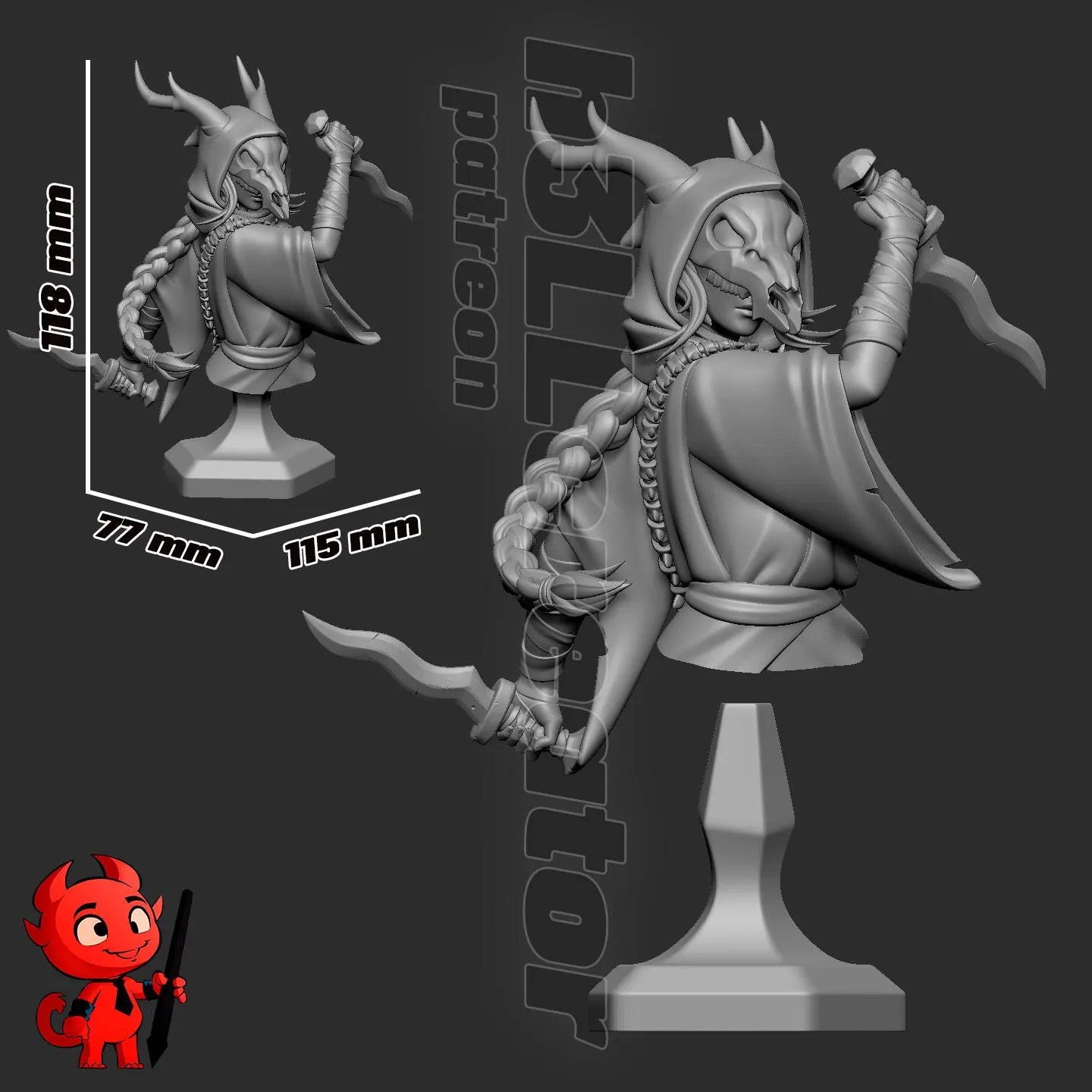 The Silent-High-Detail Resin Statue-  1:10 Scale Fantasy Miniature