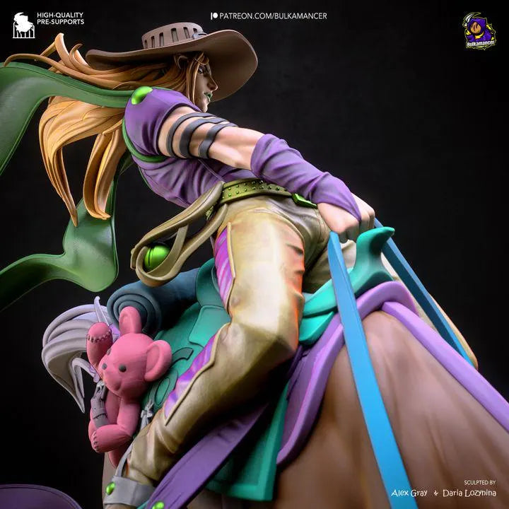 Gyro Zeppeli 385mm Statue | Bulkamancer JoJo Steel Ball Run Resin Model Kit Made to Order