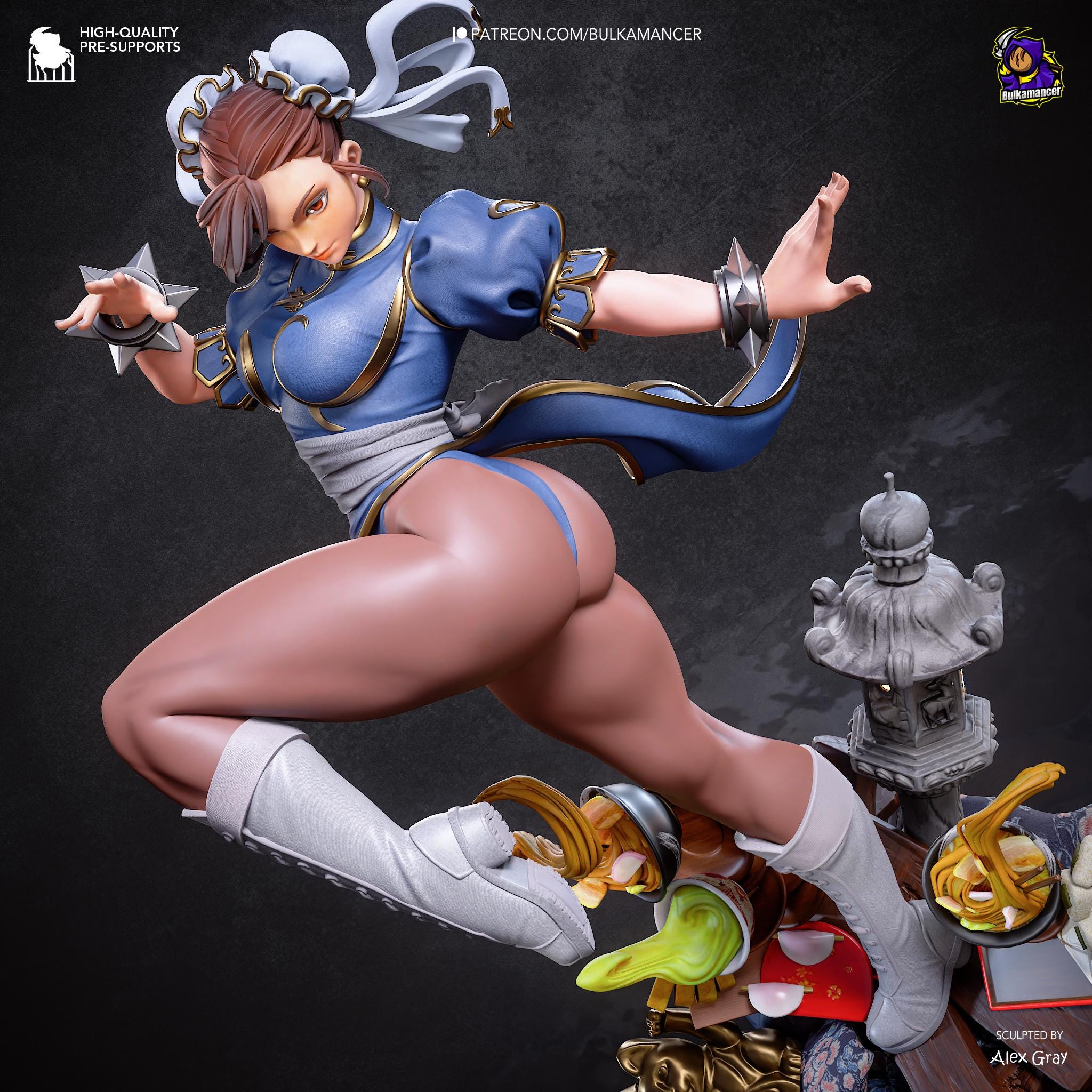 Chun-Li "Spring Beauty" – Premium Resin Statue-  1:10 Scale Gaming Collectible