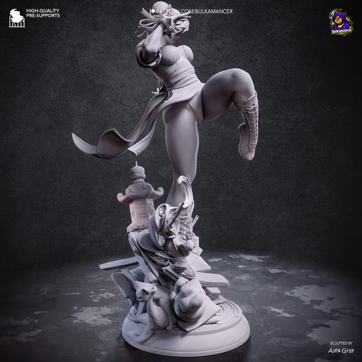 Chun-Li "Spring Beauty" – Premium Resin Statue-  1:10 Scale Gaming Collectible
