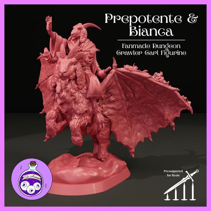 Prepotente & Bianca- The Divine Duo – Dungeon Crawler Carl Miniature 1:10 Scale