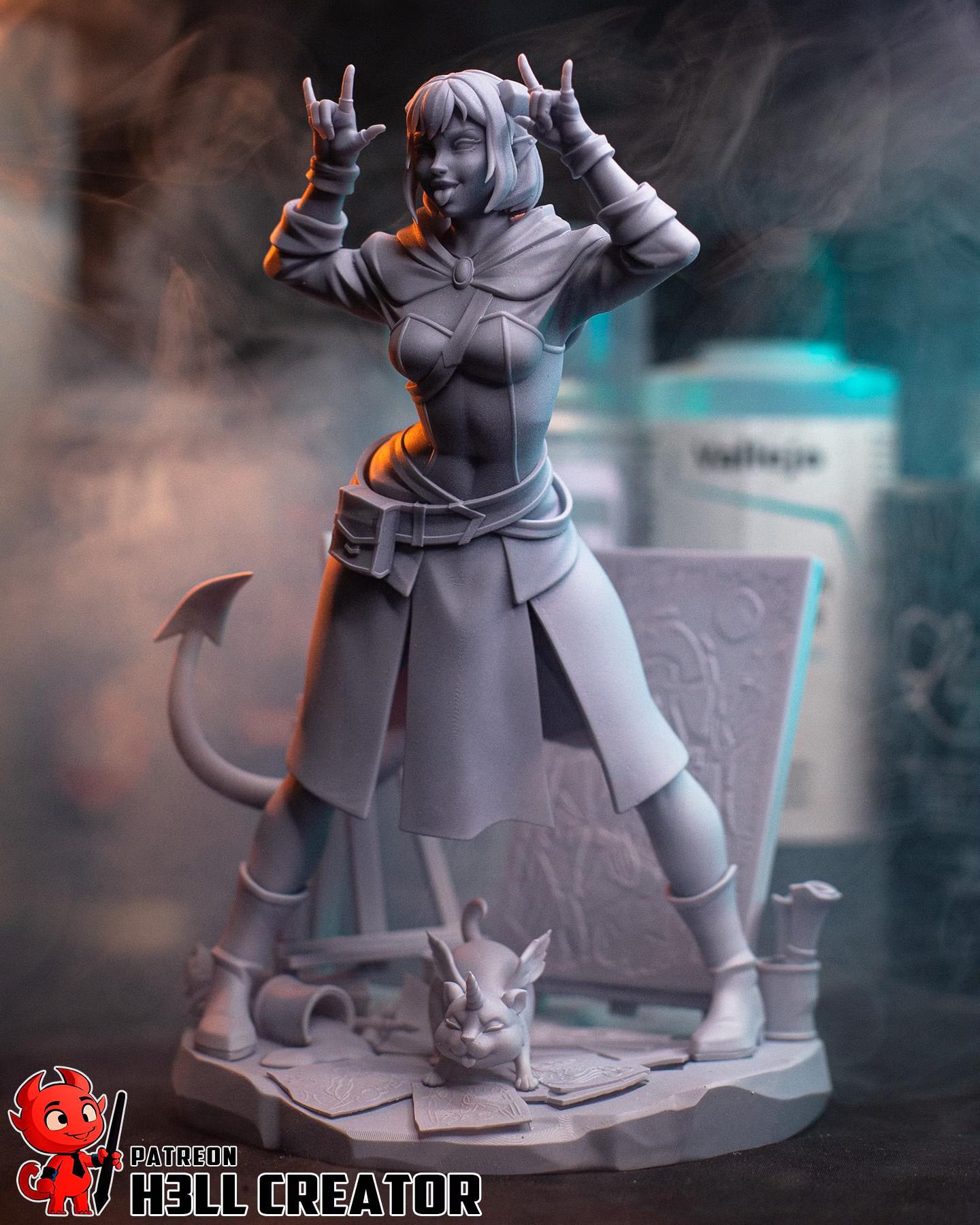Jester Lavorre Mighty Nein Statue | 1:10 Critical Role Fan Art Diorama, 16K Resin