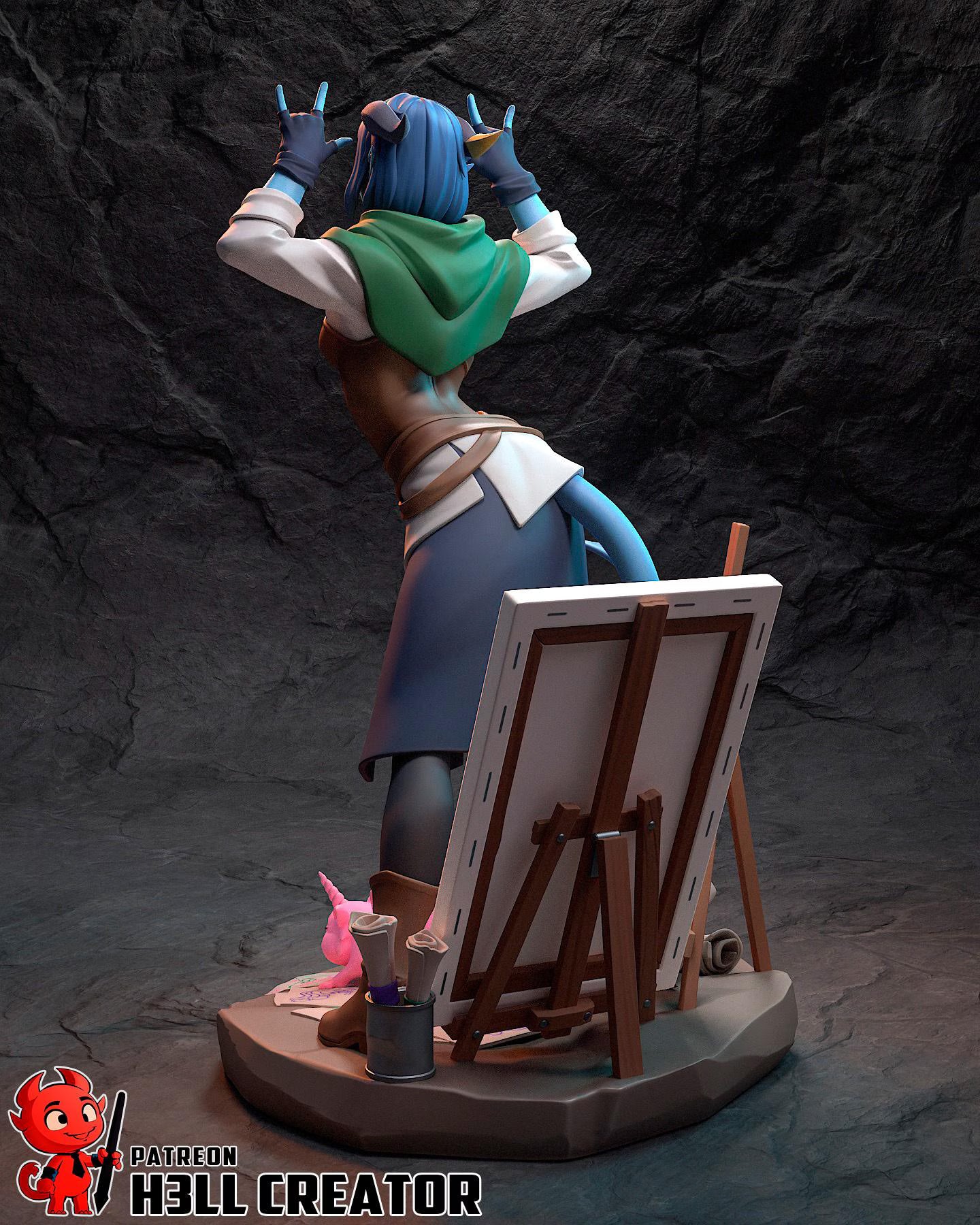 Jester Lavorre Mighty Nein Statue | 1:10 Critical Role Fan Art Diorama, 16K Resin