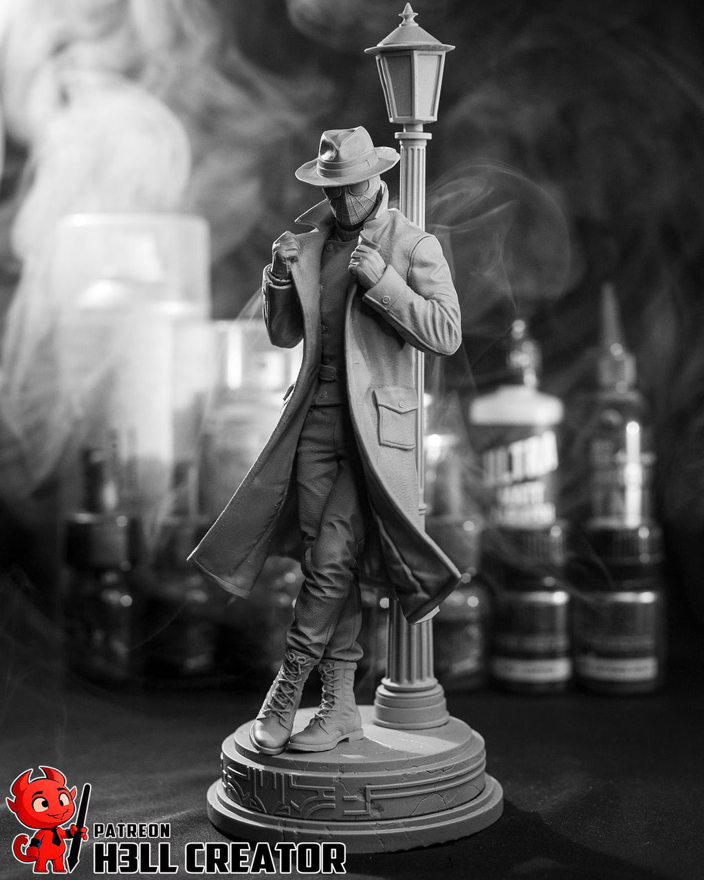 Spider-Man Noir Statue 1:10 Scale | 16K Ultra Detail Resin Figure | Marvel Spider-Verse Fan Art Collectible