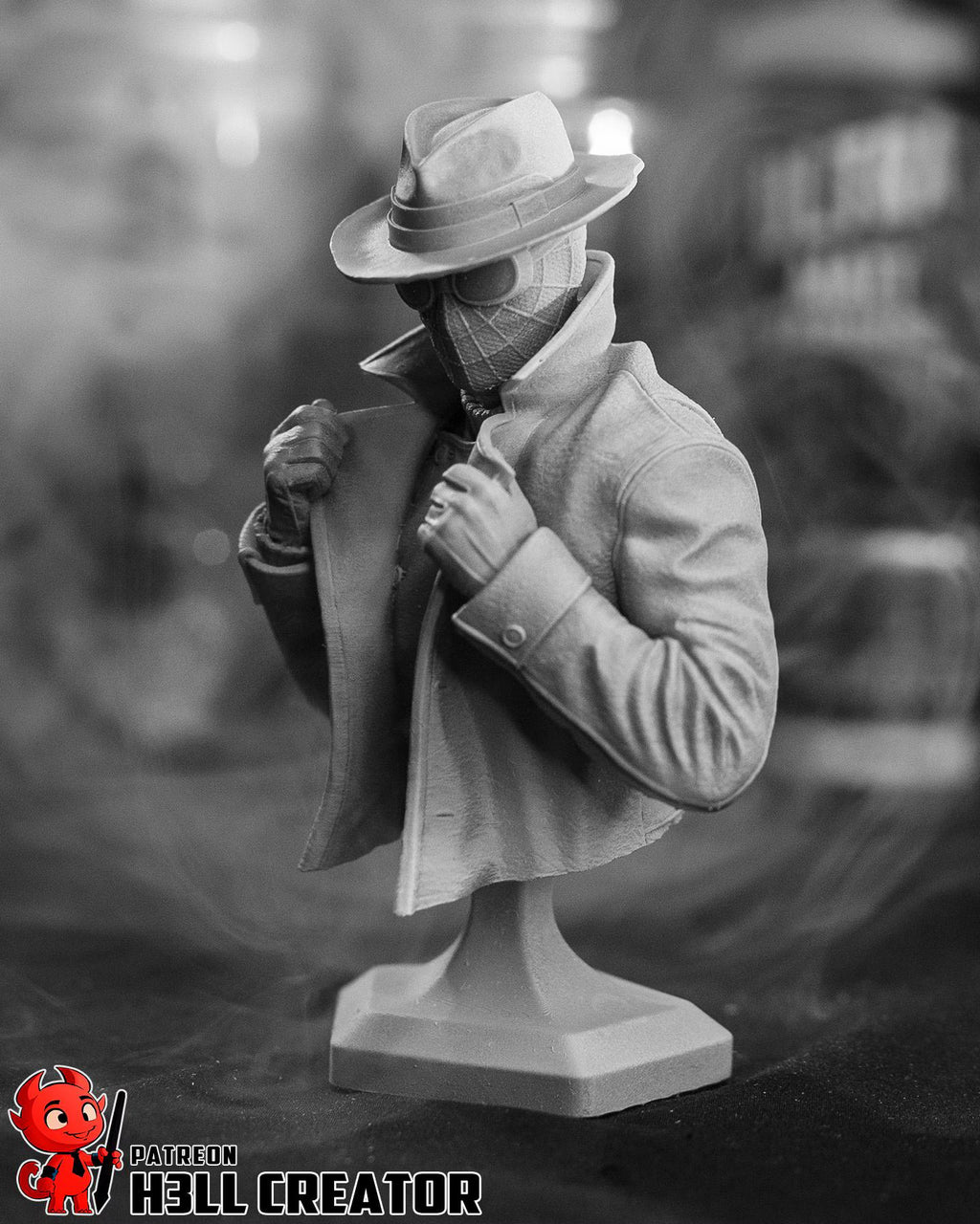 Spider-Man Noir Statue 1:10 Scale | 16K Ultra Detail Resin Figure | Marvel Spider-Verse Fan Art Collectible