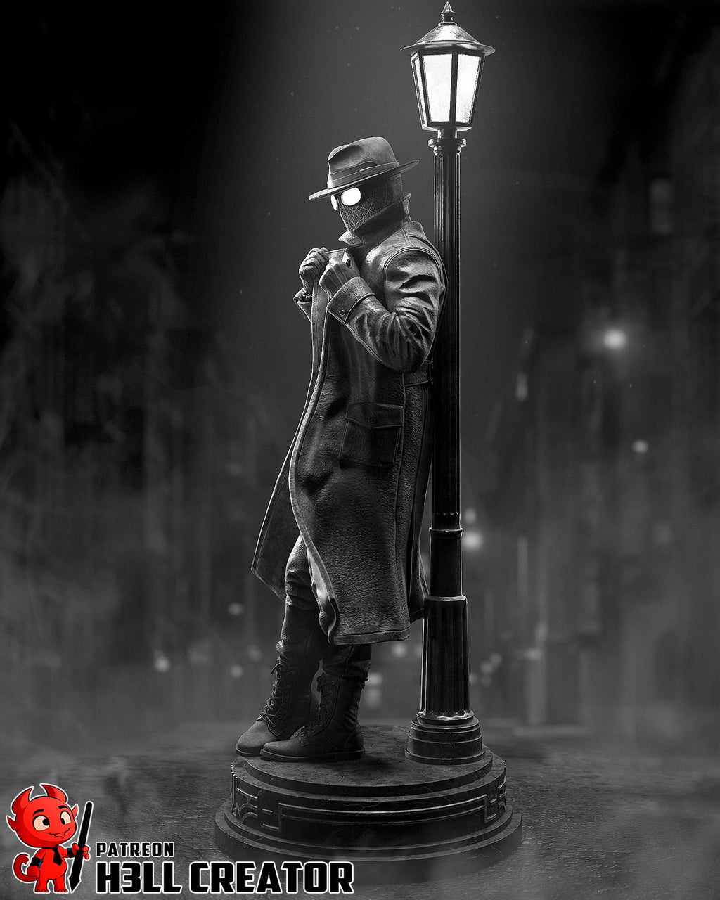 Spider-Man Noir Statue 1:10 Scale | 16K Ultra Detail Resin Figure | Marvel Spider-Verse Fan Art Collectible