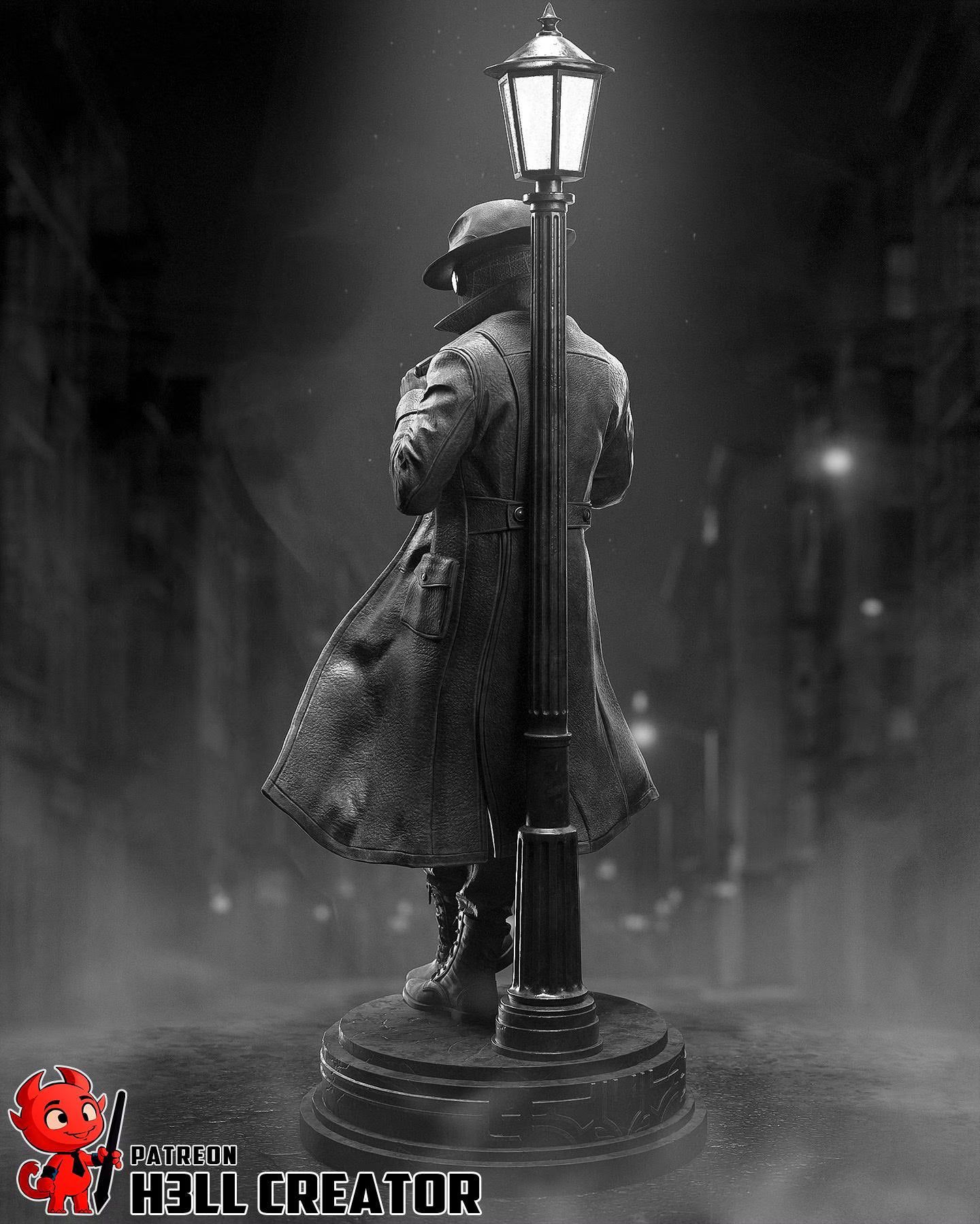 Spider-Man Noir Statue 1:10 Scale | 16K Ultra Detail Resin Figure | Marvel Spider-Verse Fan Art Collectible