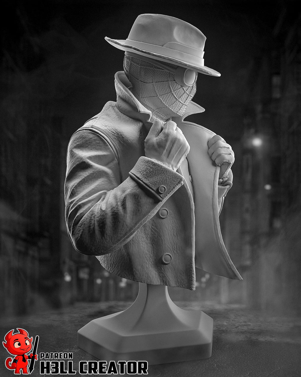 Spider-Man Noir Statue 1:10 Scale | 16K Ultra Detail Resin Figure | Marvel Spider-Verse Fan Art Collectible