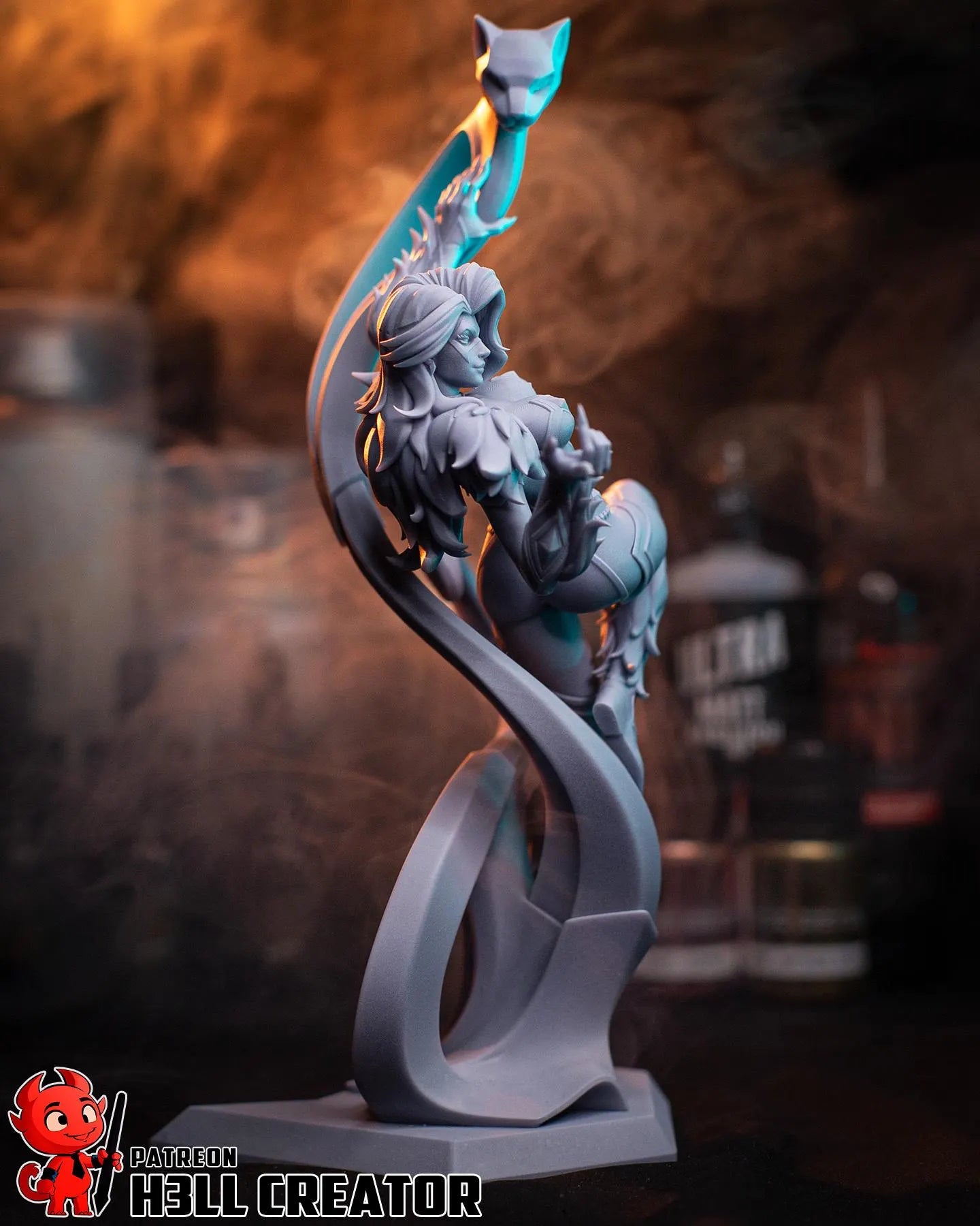 Black Cat Statue 1:10 Scale | 16K Ultra Detail Resin Figure | Marvel Rivals Fan Art Spider-Verse Collectible