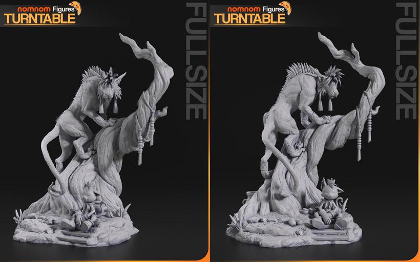 Red XIII Beast Warrior Statue | Final Fantasy VII Resin Model Kit (1:10 Scale)