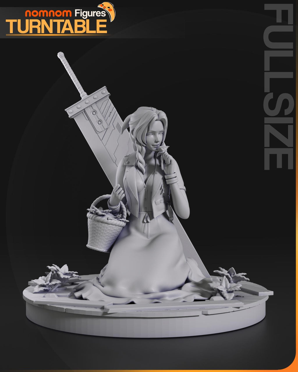 Aerith Gainsborough Statue | Final Fantasy VII Resin Model | 1:10 Scale or Miniature