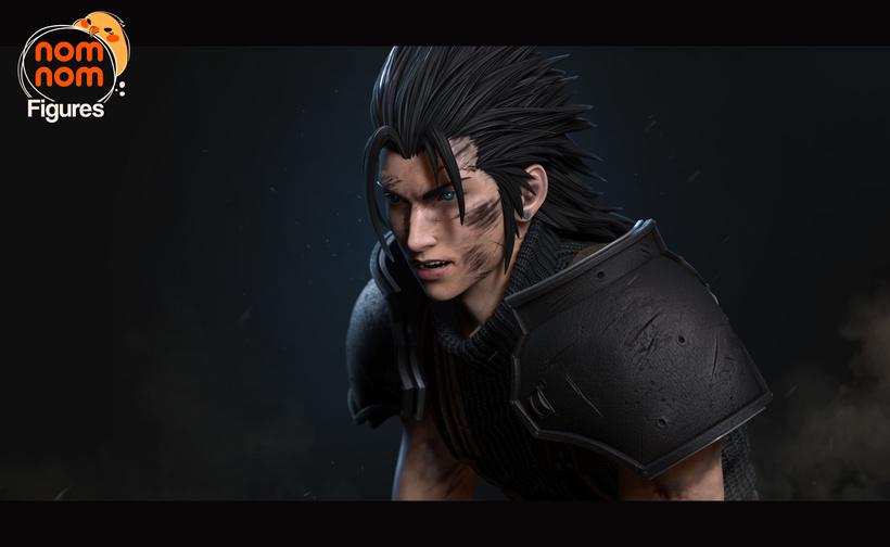 Zack Fair Statue | Final Fantasy VII Resin Model | 19-Part Kit, Battle Pose