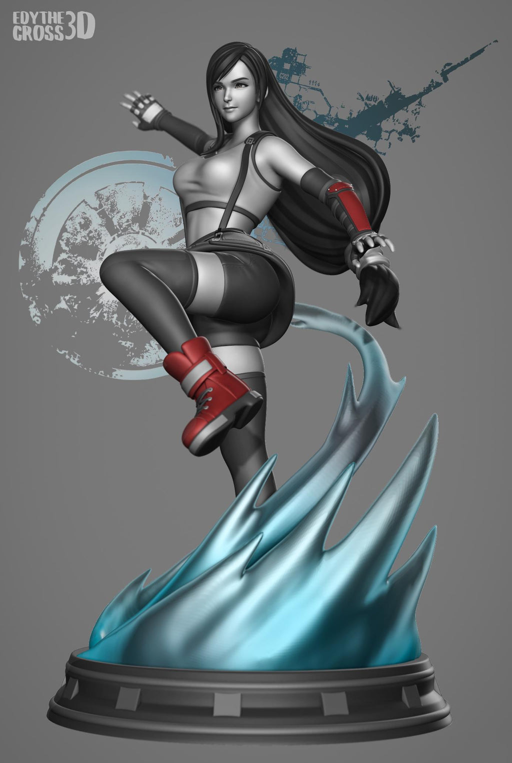 Tifa Lockhart Resin Statue – Final Fantasy VII Fan Art Collectible Display Piece