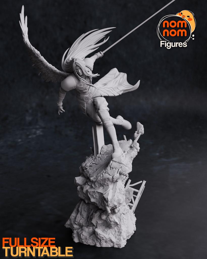 Sephiroth Resin Statue - Final Fantasy VII Fan Art Collectible - Modular 3D Printed Display Piece