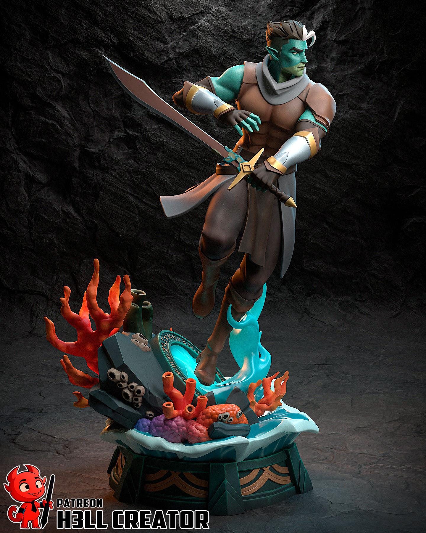 Fjord Resin Statue | Mighty Nein Collector's Piece | Hand-Painted Display