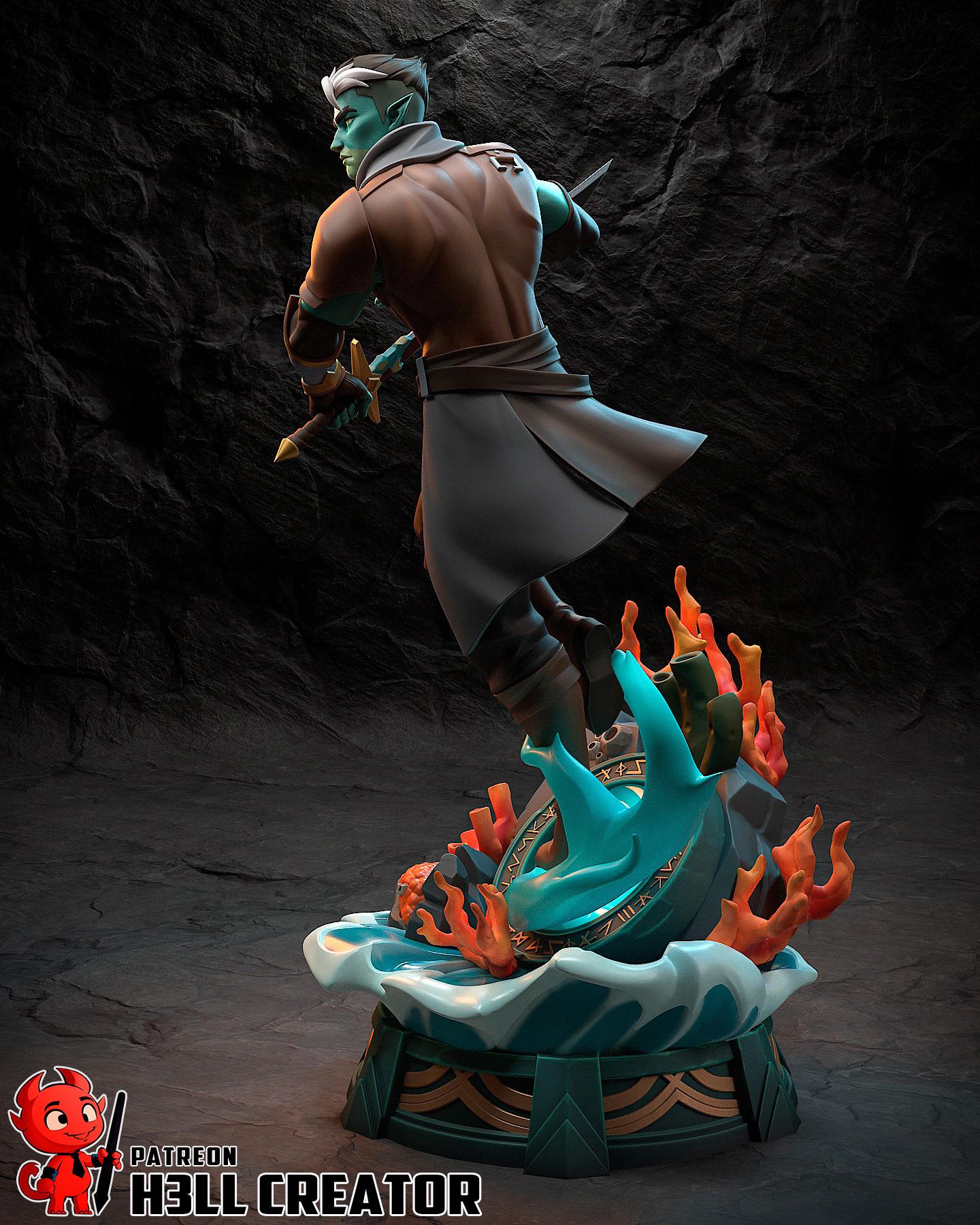 Fjord Resin Statue | Mighty Nein Collector's Piece | Hand-Painted Display