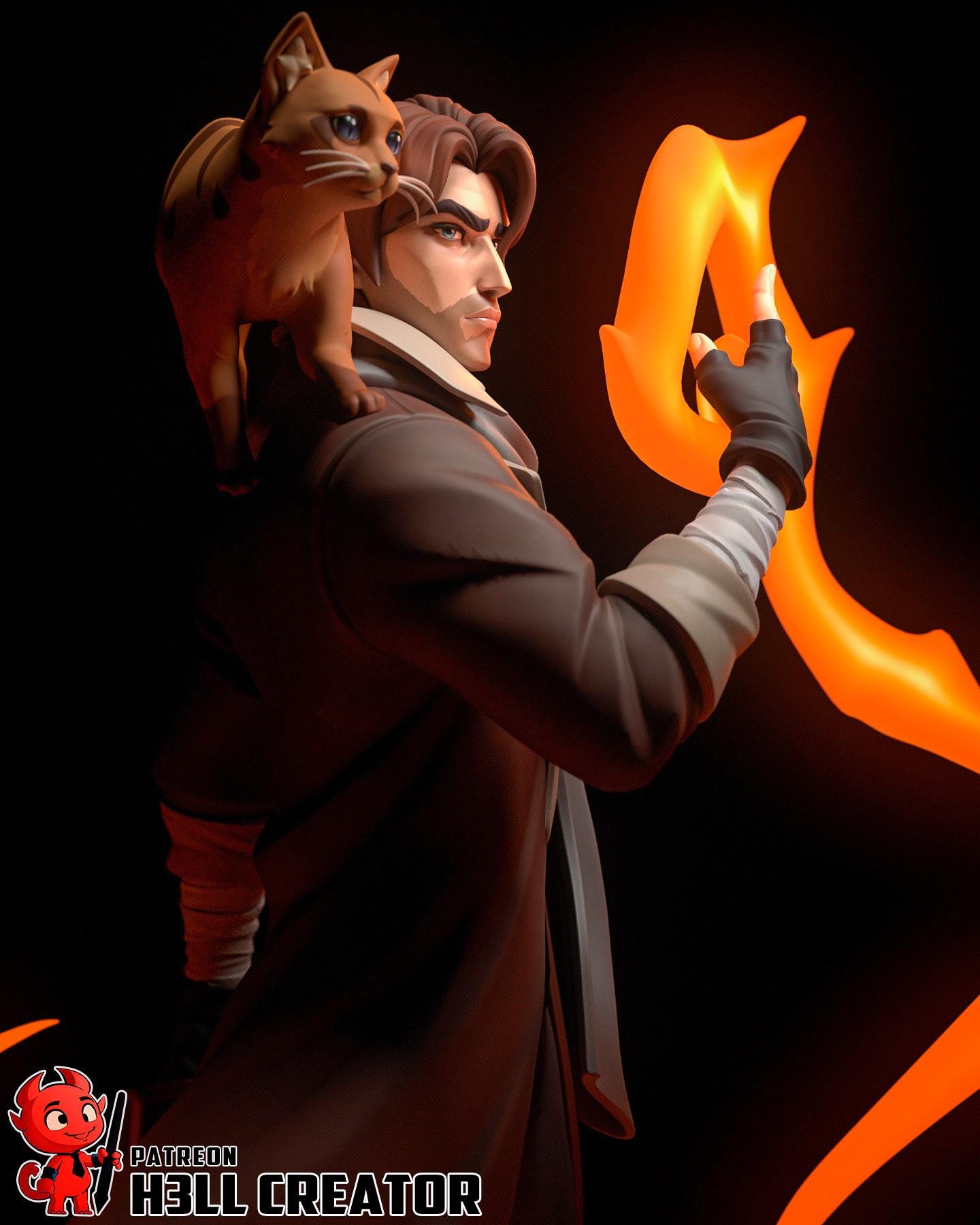 Caleb Resin Statue | 16k Ultra-High Resolution | Mighty Nein Collector’s Piece | Hand-Painted & Professional Display