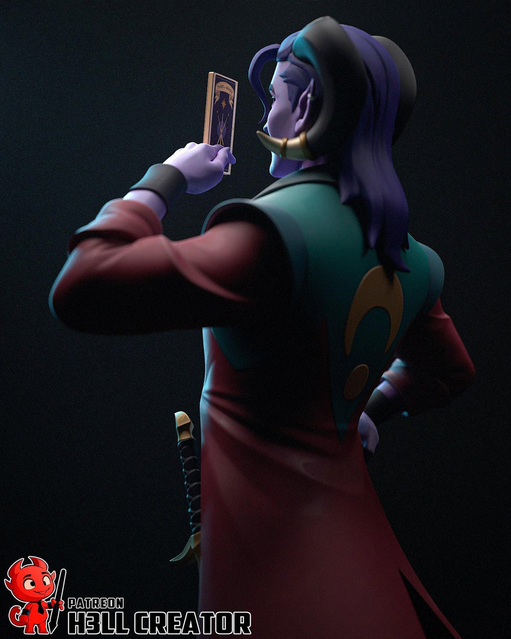 Mollymauk Resin Statue | 16k Ultra-High Resolution | Mighty Nein Collector’s Piece | Hand-Painted & Professional Display