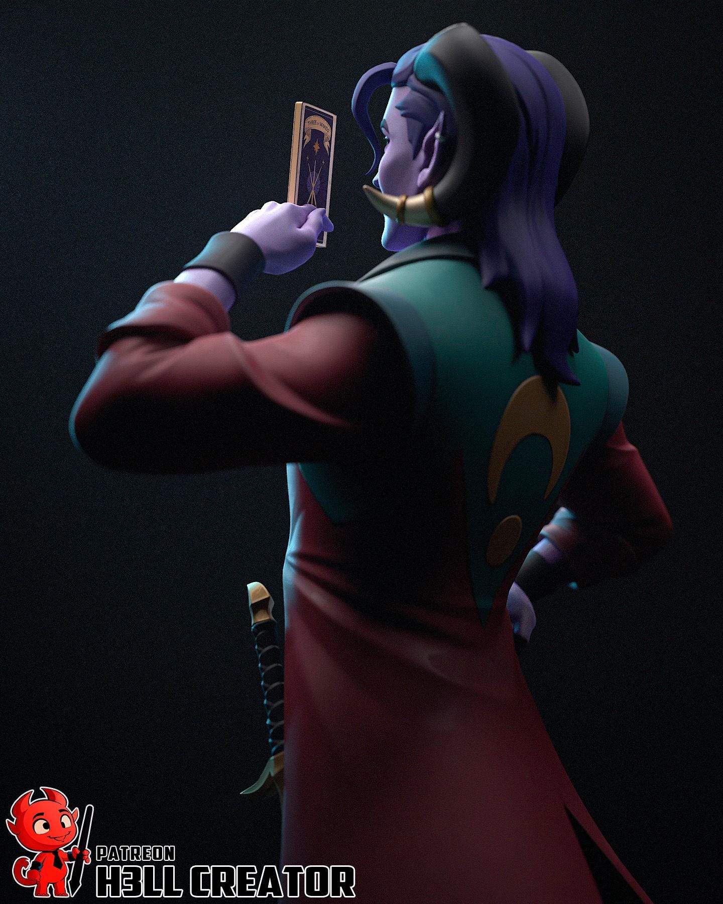 Mollymauk Resin Statue | 16k Ultra-High Resolution | Mighty Nein Collector’s Piece | Hand-Painted & Professional Display