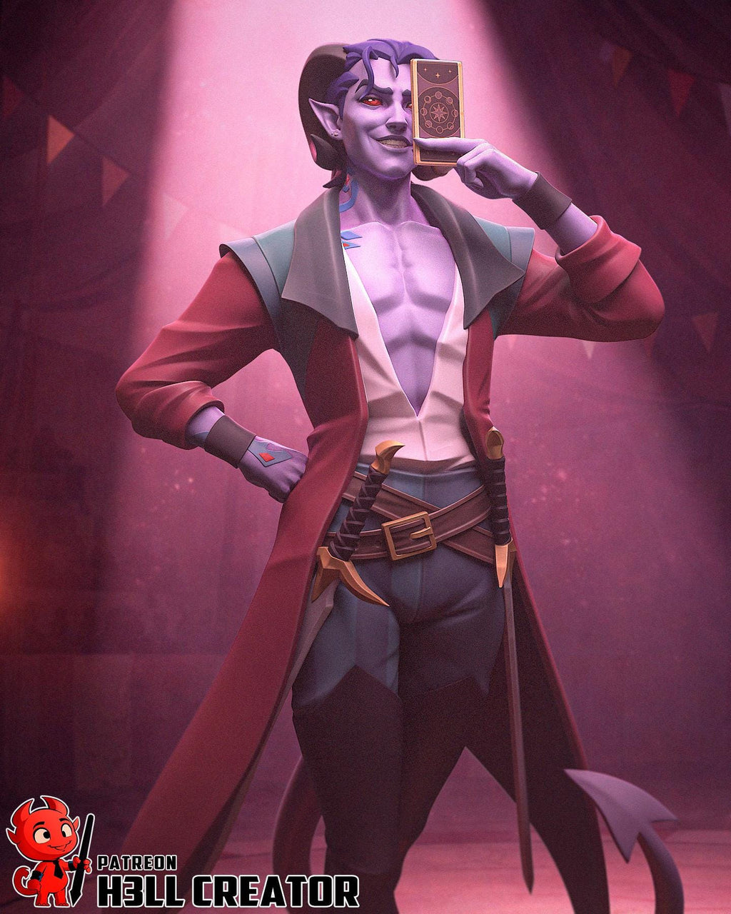 Mollymauk Resin Statue | 16k Ultra-High Resolution | Mighty Nein Collector’s Piece | Hand-Painted & Professional Display