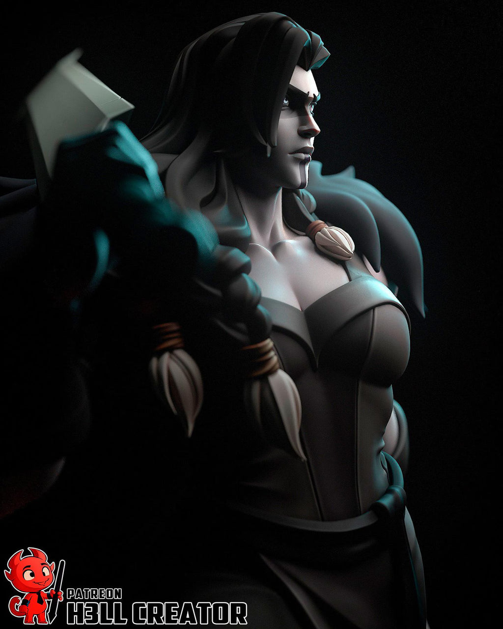 Yasha Resin Statue | 16k Ultra-High Resolution | Mighty Nein Collector’s Piece | Hand-Painted & Professional Display