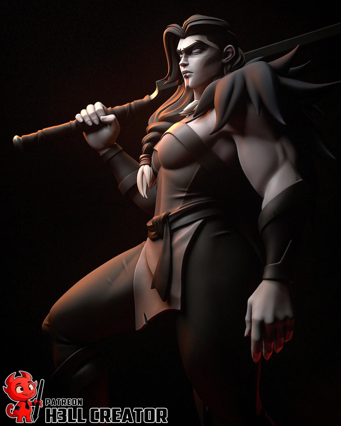 Yasha Resin Statue | 16k Ultra-High Resolution | Mighty Nein Collector’s Piece | Hand-Painted & Professional Display