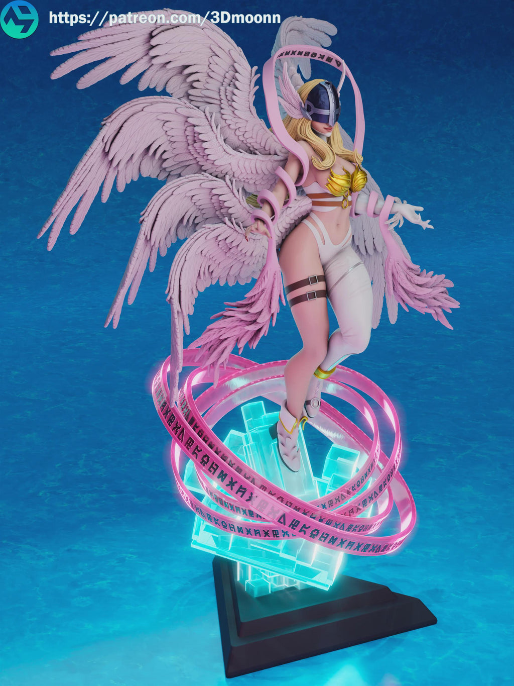 Angewomon Stylized Statue – Digimon Fan Art by 3Dmoonn – High-Detail Resin Collectible